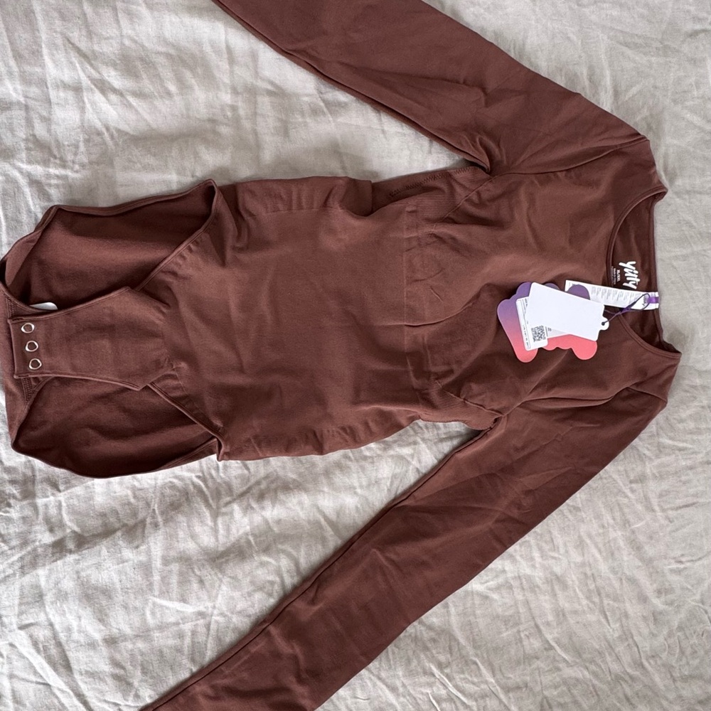 Brown Long Sleeve Bodysuit